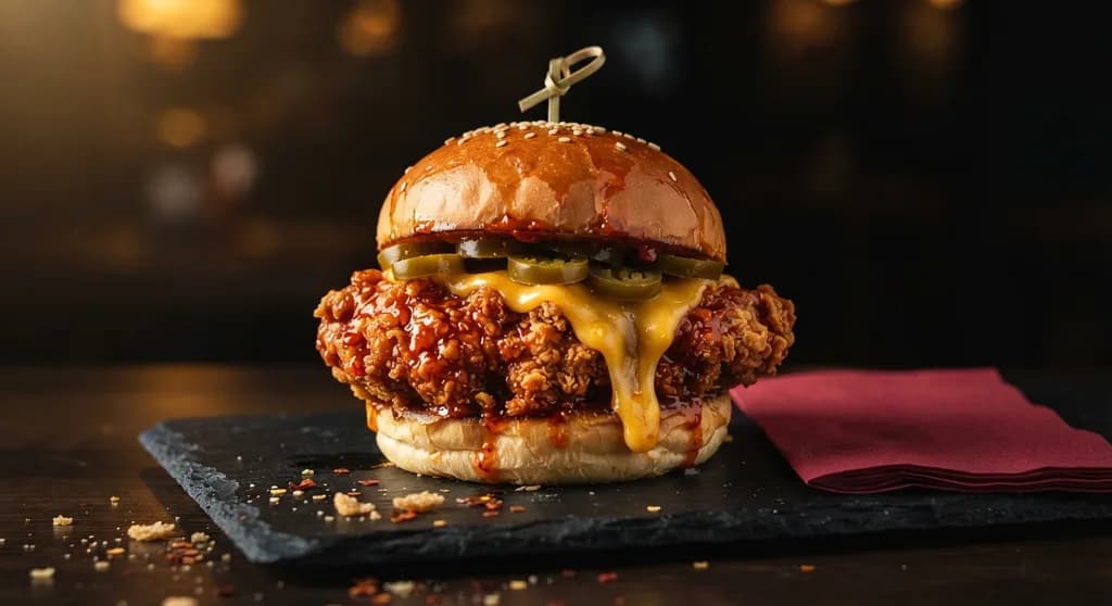 Acılı Tavuk Burger